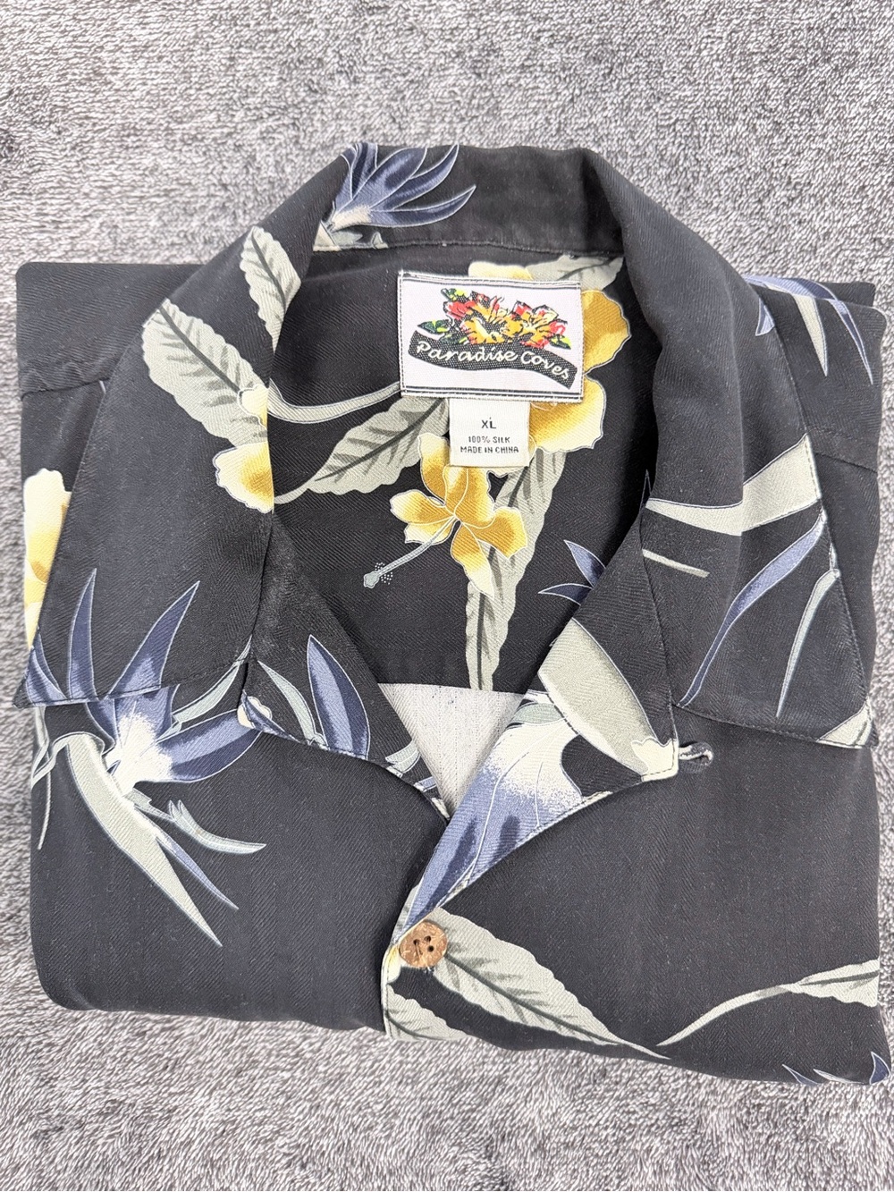 Paradise Coves Black Floral Hawaiian Shirt  SKU1020